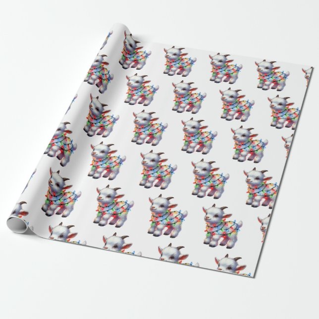 Furry Festive Friends Wrapping Paper (Unrolled)