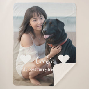 Furry Friend Dog Lovers Sherpa Blanket