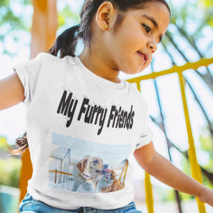 Furry Friends Cat and Dog Photo T-Shirt