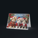 Furry Friends in Festive Hats Cute Cats  Card<br><div class="desc">Discover the magic of Christmas with our Cute Cats in Santa Hats collection. 
These furry friends bring warmth and charm to the holiday season.</div>
