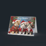 Furry Friends in Festive Hats Cute Cats  Card<br><div class="desc">Discover the magic of Christmas with our Cute Cats in Santa Hats collection. 
These furry friends bring warmth and charm to the holiday season.</div>