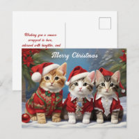 Furry Friends in Festive Hats Cute Cats