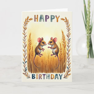 Furry Friends Meadow Birthday Card