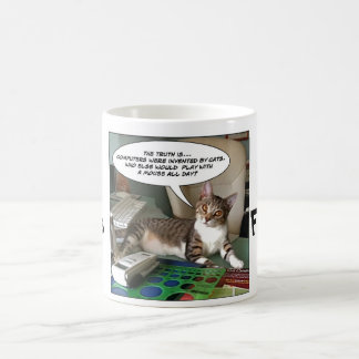 Furry Funnies "Cat with a Mouse?" Coffee Mug