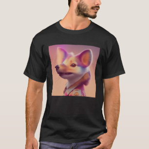 Furry Fuzzy Sneaky Squirrel Ferret Animal Peach Go T-Shirt