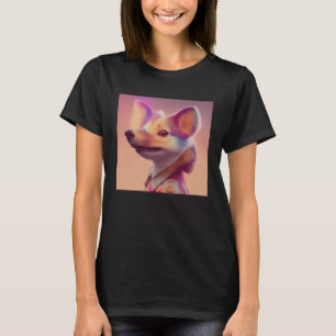 Furry Fuzzy Sneaky Squirrel Ferret Animal Peach Go T-Shirt