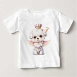 Furry Joy: Angel Wing Maltese Dog Puppy Gift Baby T-Shirt