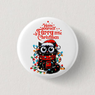 Furry Little Christmas  3 Cm Round Badge