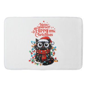 Furry Little Christmas Bath Mat
