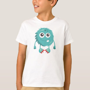 Furry Monster, Blue Monster, Cute Monster, Silly T-Shirt