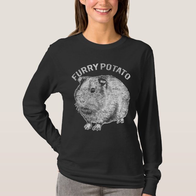 Furry Potato Cute Pet Guinea Pig Lover T-Shirt (Front)