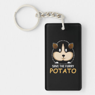 Furry Potato Guinea Pig Owner Key Ring