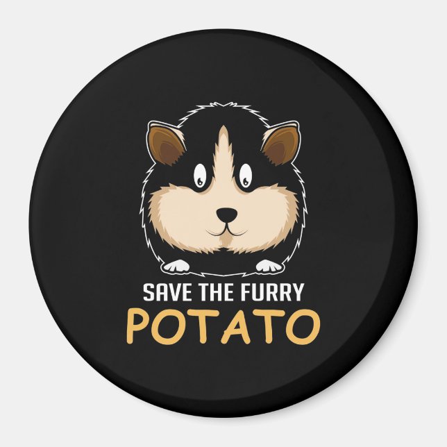 Furry Potato Guinea Pig Owner Magnet (Front)