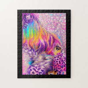 Furry psychedelic colourful dreams  jigsaw puzzle