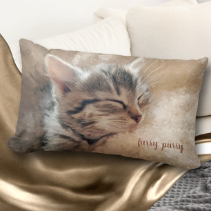 Furry Purry Kitty Fine Art Pillow