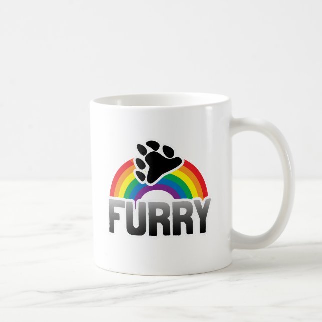 FURRY RAINBOW COFFEE MUG (Right)