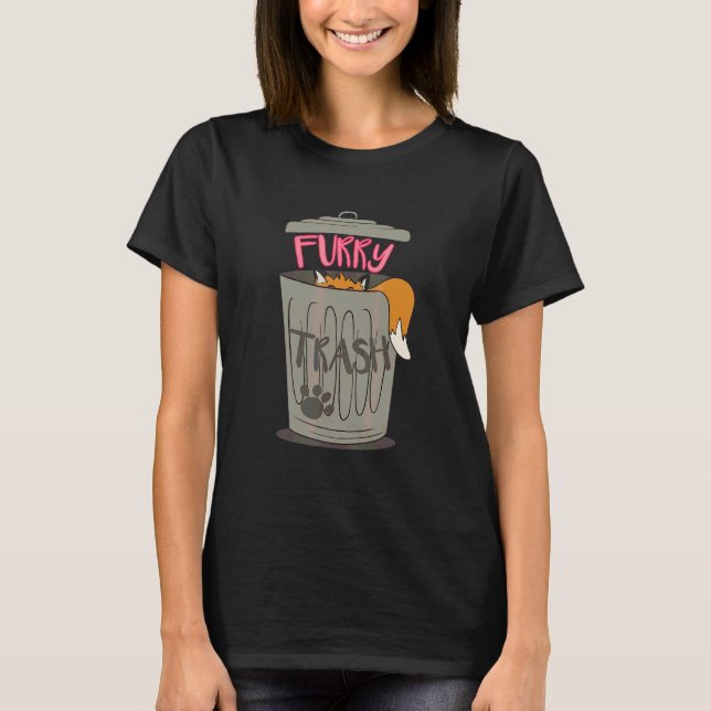 Furry Trash Furry Fandom Fursuiting Cosplay T-Shirt (Front)