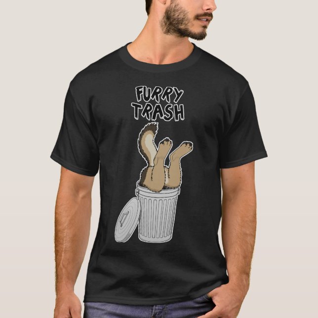Furry Trash German Shepherd T-Shirt (Front)
