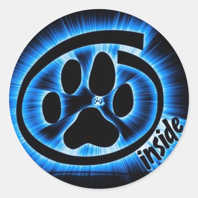 FurryInside Classic Round Sticker (Front)