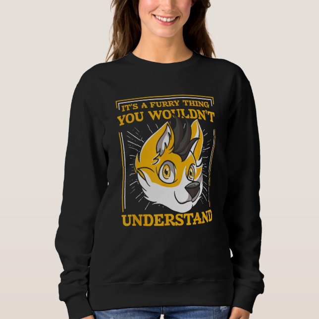 Fursona Fox Furries  Cosplay Furry Fandom Sweatshirt (Front)