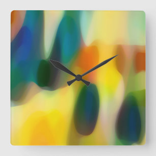 Fury Rain Beach House Square Wall Clock