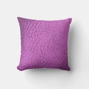 Fuschia  Dark Faux Leather Design Cushion