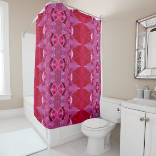 Fuschia Ikat Shower Curtain