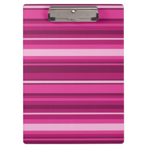 Fuschia stripes clipboard