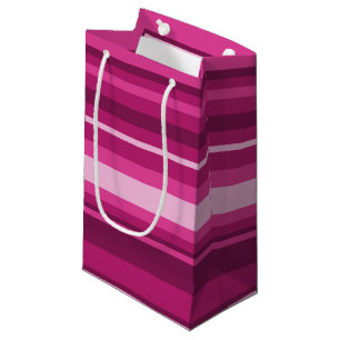 Fuschia stripes small gift bag