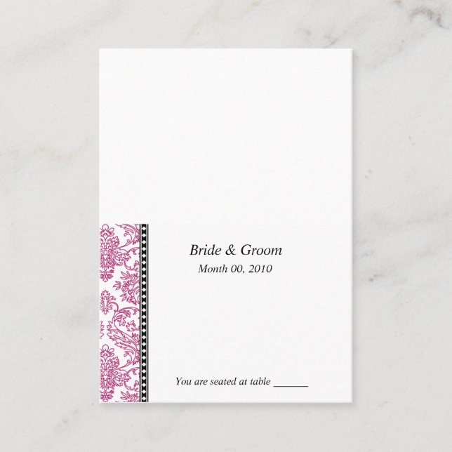 Fuschia Wedding Placecards (Front)