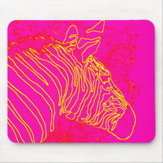 Fuschia Zebra Mouse Pad