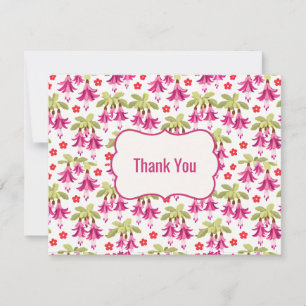 Fuschias  elegant Graduation Thank You Card