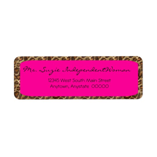 Fuscia Wild Side Address Labels
