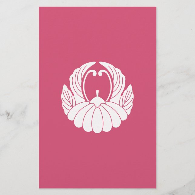 Fusen-style chrysanthemum stationery (Front)