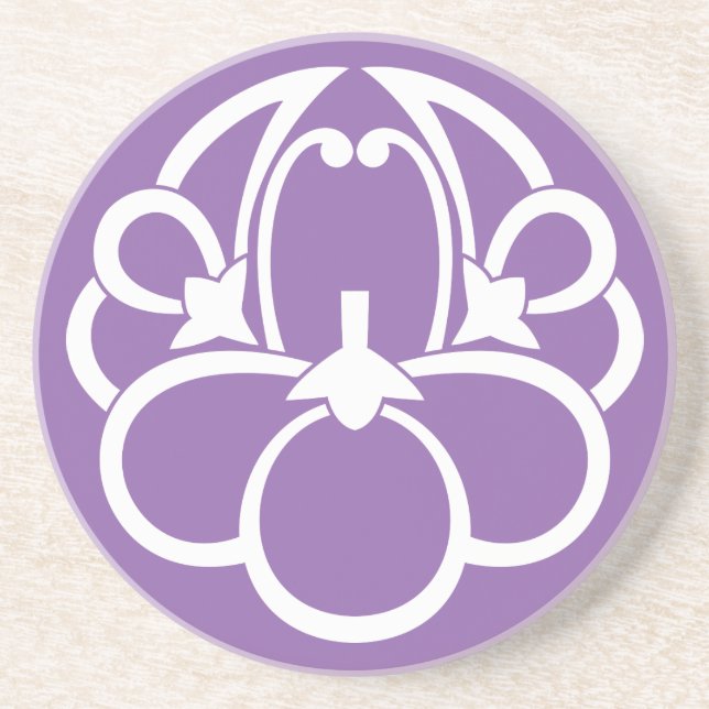 Fusen-style shadowed ume (h) coaster (Front)
