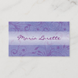FUSHIA SWIRLS Graphic Designer Business Card