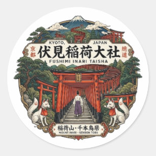 FUSHIMI INARI TAISHA CLASSIC ROUND STICKER
