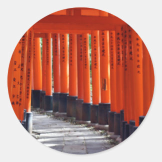 Fushimi Inari Taisha, Kyoto Attractions - Japan Classic Round Sticker