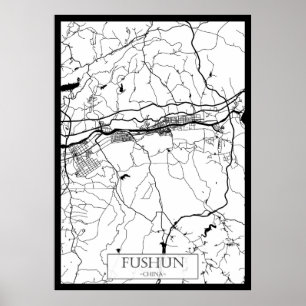 Fushun China City Map Poster