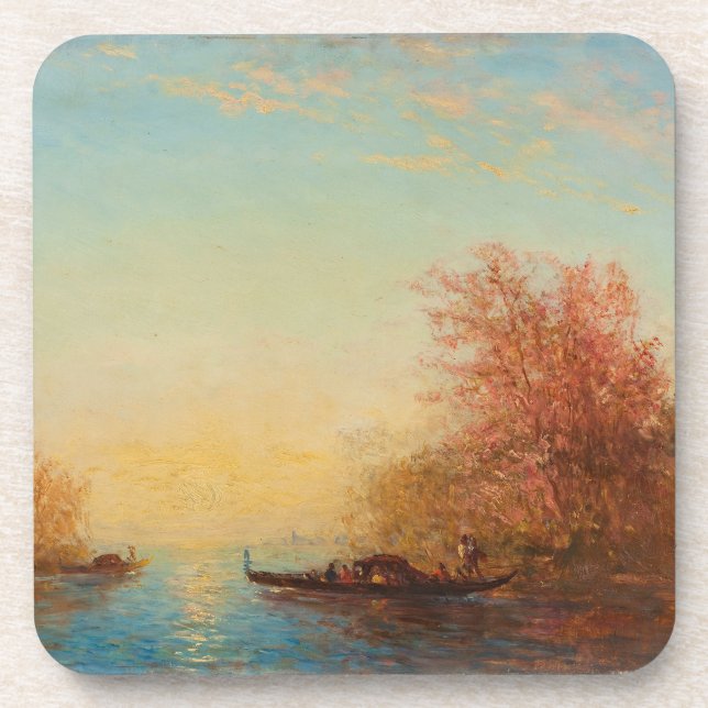 Fusine, Environs De Venise – Félix Ziem Coaster (Front)
