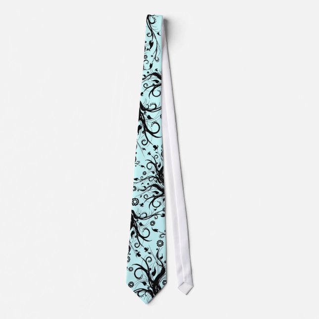 Fusion - black & aqua tie (Front)