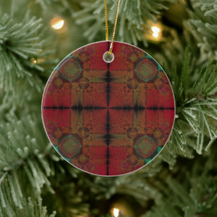Fusion Grid Ceramic Ornament