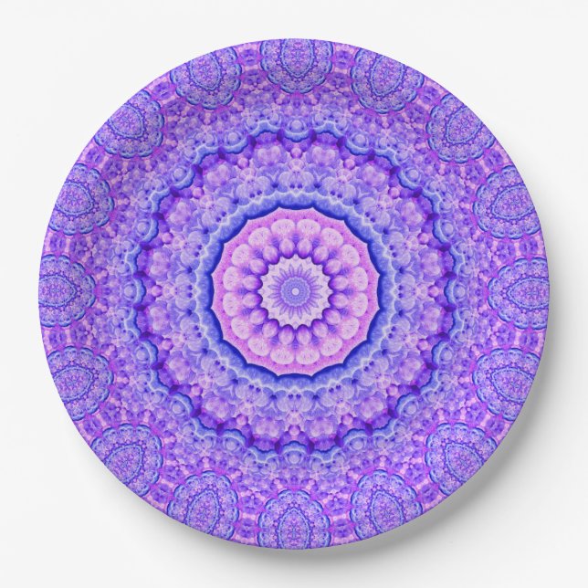 Fusion of Light Mandala Paper Plate (Front)