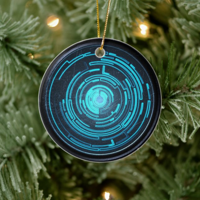 Fusion of Nature and Technology - Silicon Harmony Ceramic Ornament (Tree)
