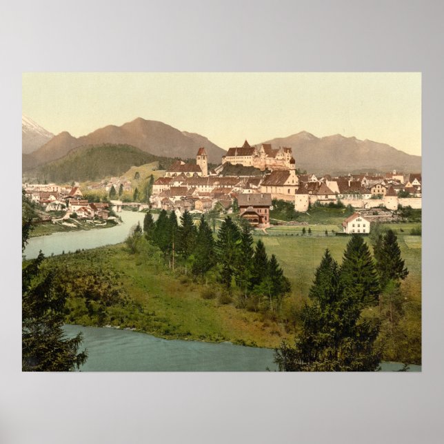 Fussen, Bavaria, Germany archival print (Front)