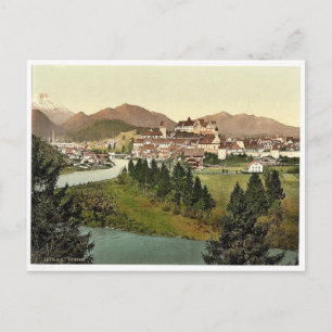 Fussen, Bavaria, Germany vintage Photochrom Postcard