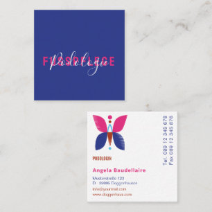 Fußpflege Podologie Visitenkarten Quadratische Vis Square Business Card