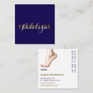 Fußpflege Podologie Visitenkarten Quadratische Vis Square Business Card