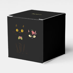Fussy Black Cats Yellow eyes Favour Box