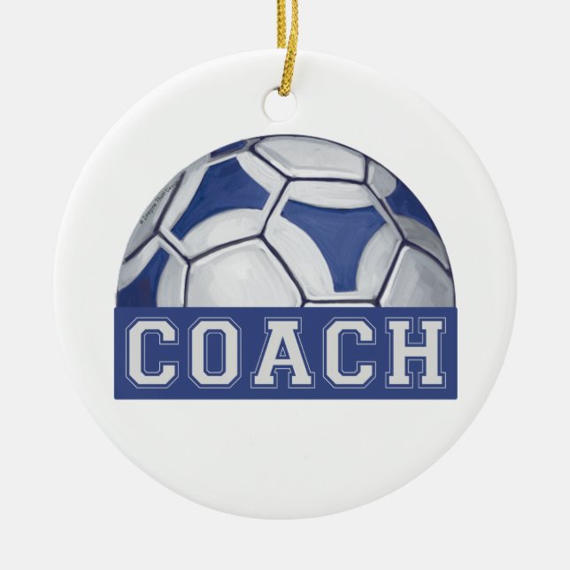 Futbal Coach Ceramic Ornament (Front)
